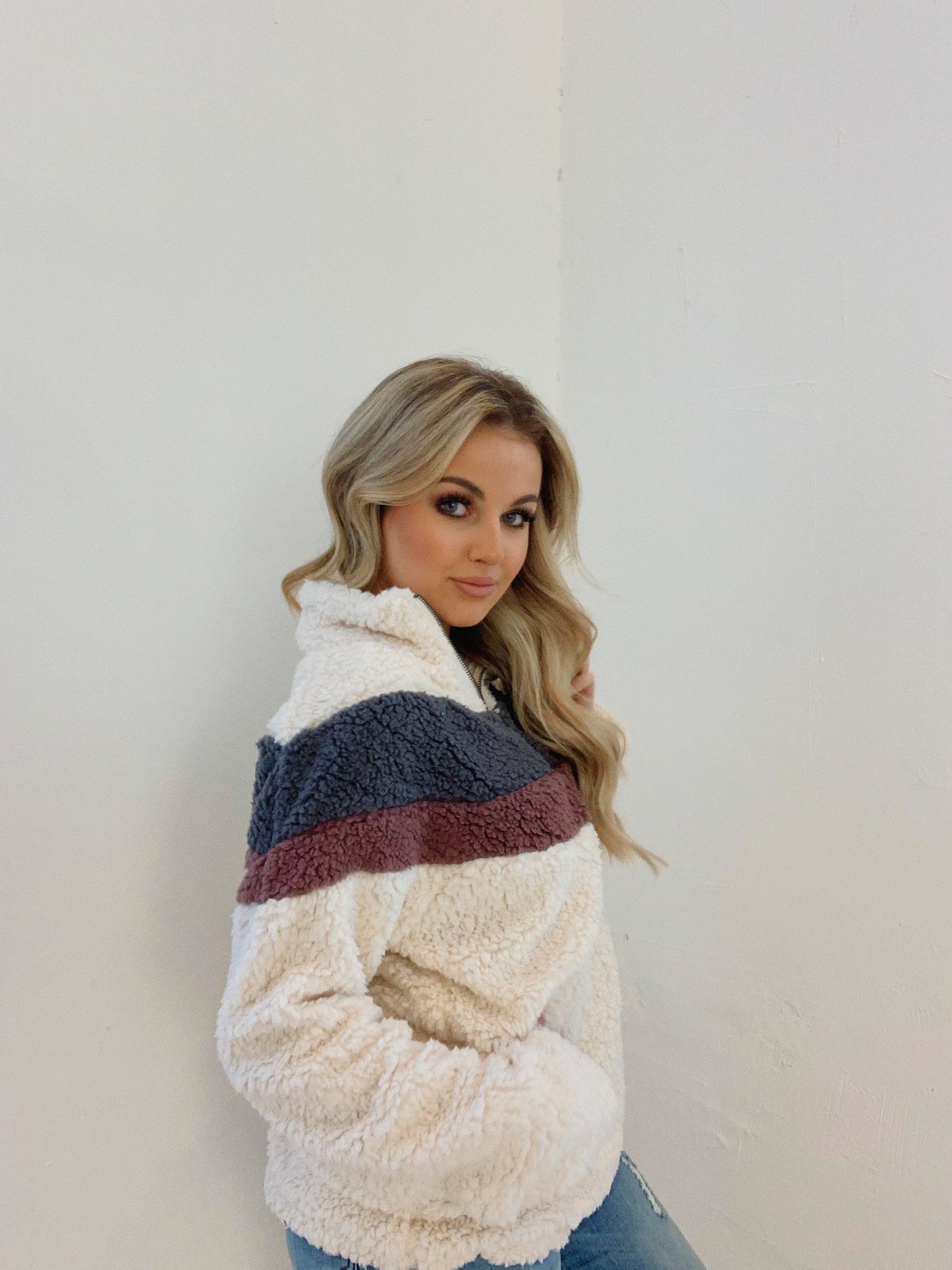 CHEVRON SHERPA PULLOVER
