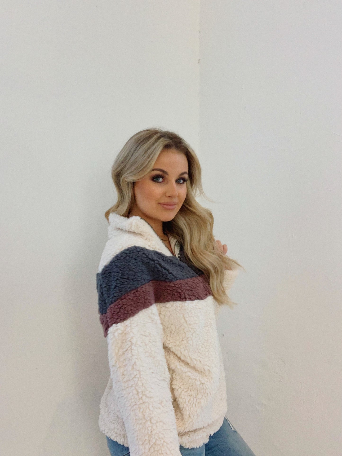 CHEVRON SHERPA PULLOVER