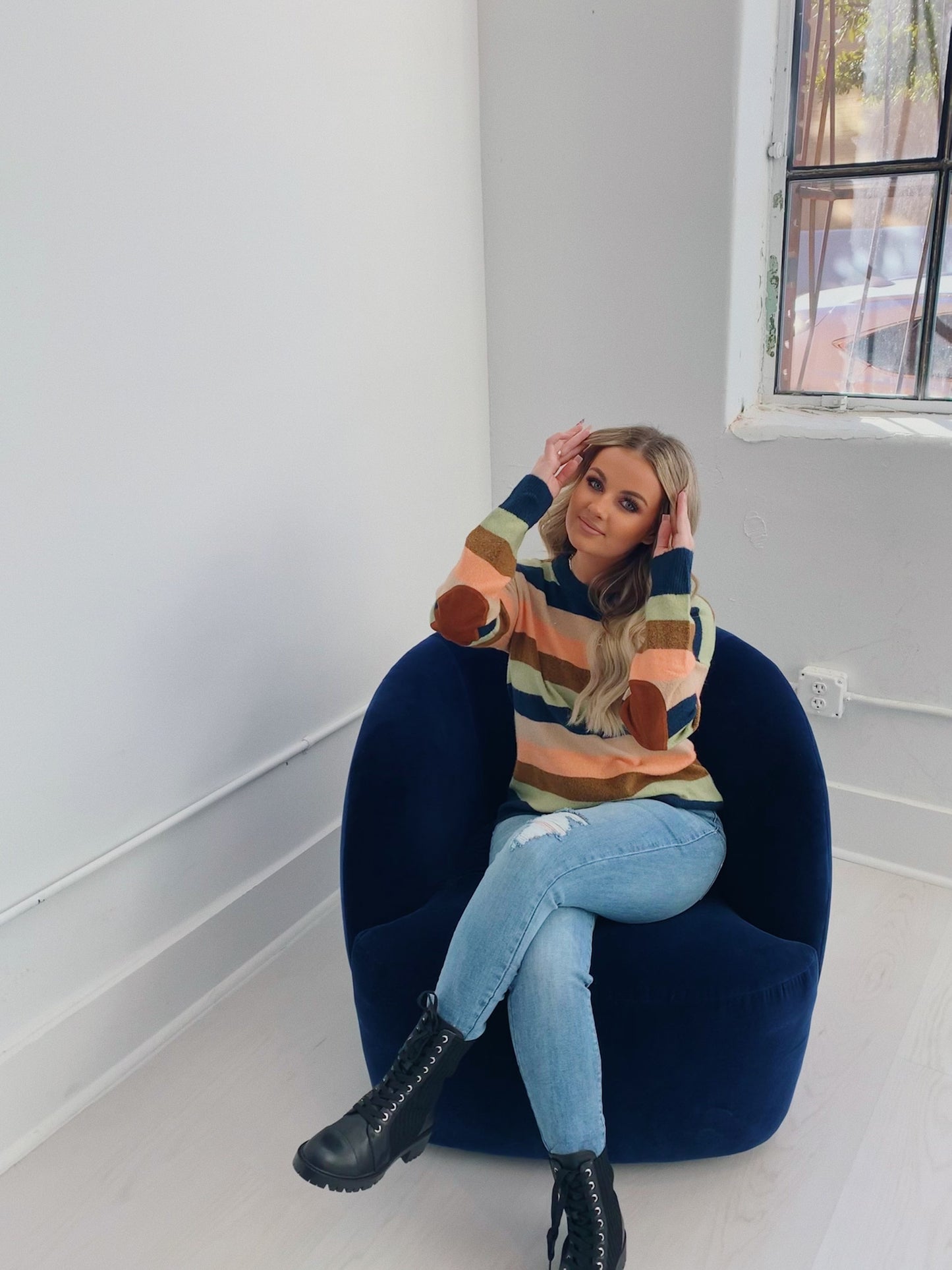 MULTI STRIPE SWEATER