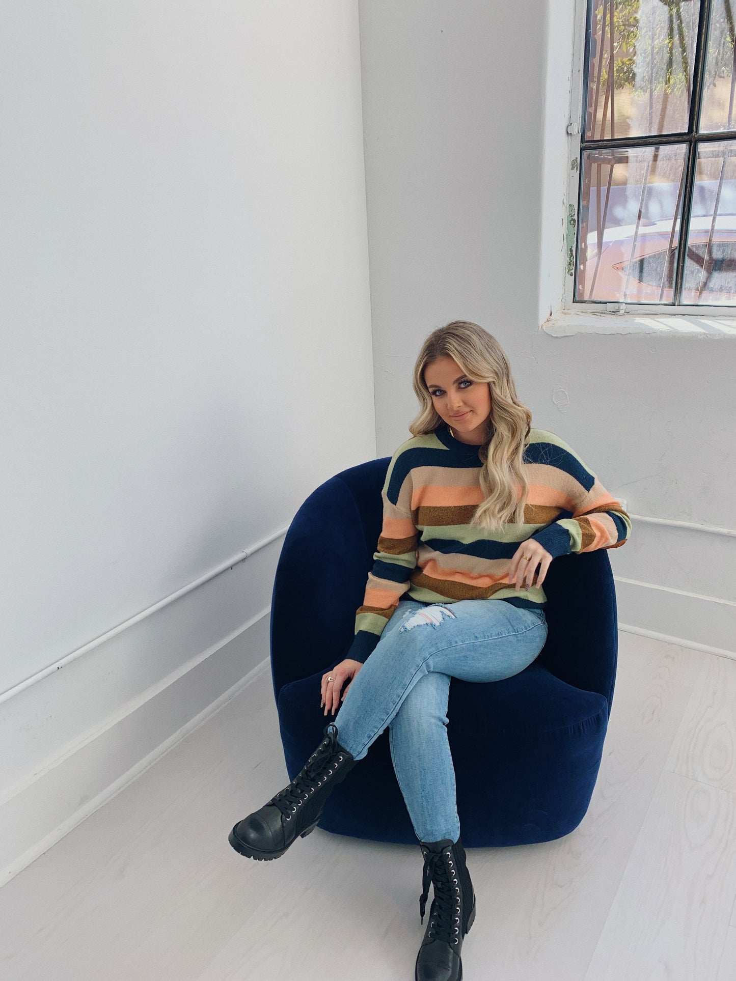 MULTI STRIPE SWEATER