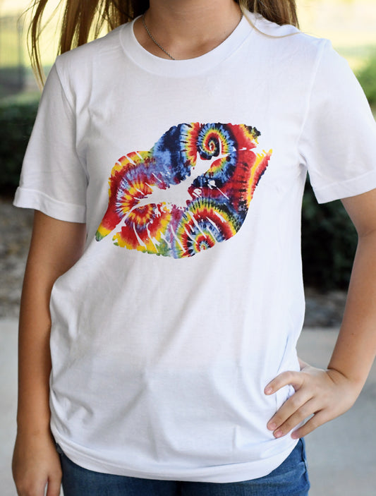 TIE DYE LIPS TEE