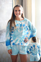 BLUE TIE DYE LOUNGE SET