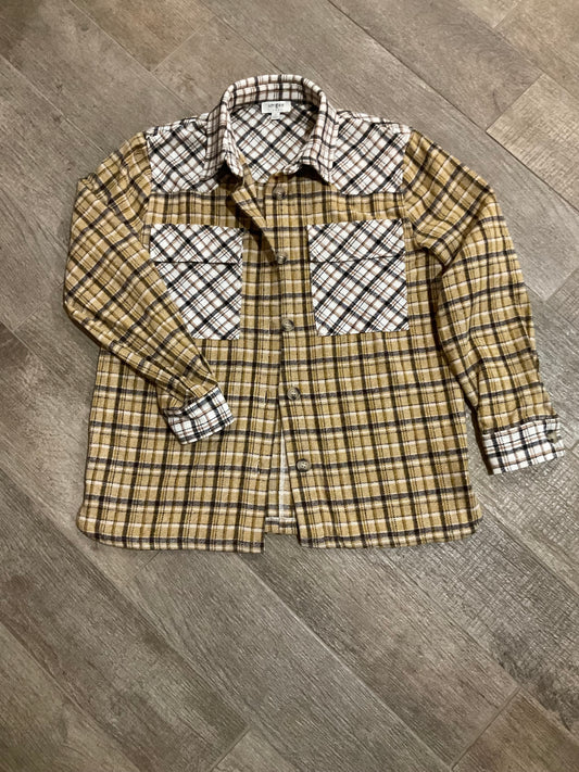 GOLDEN PLAID SHACKET